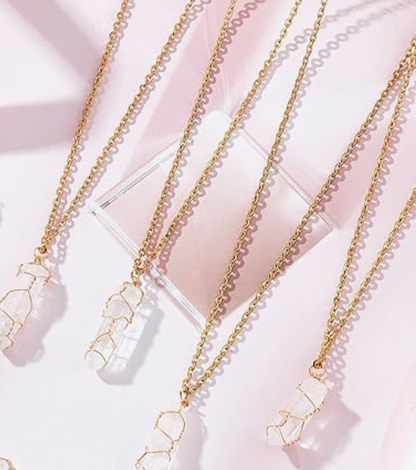 Clear Quartz Crystal Necklace for Clarity & Energy Amplifying